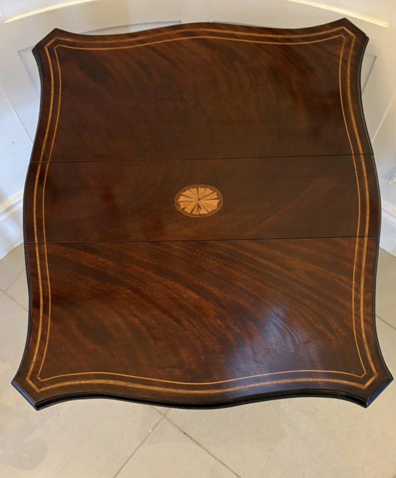 Antique Mahogany Sutherland Occasional Table with Satinwood Inlay - Image 6